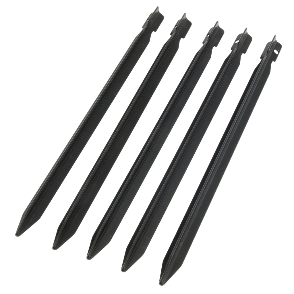 Cheap Goat Tents 5pcs 23cm Aluminum Camping Tent Stakes Pegs Triangle Ground Nails Tent Accessories 